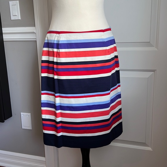 Boden Skirts Boden Striped Cotton Skirt Size Poshmark